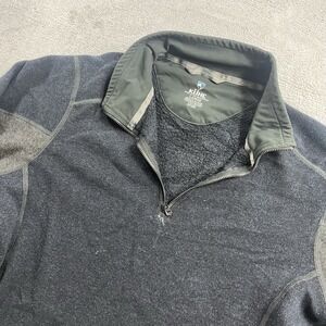 Kuhl Revel 1/4 Zip Performance Fleece Pullover Sweater Black Men's Size Large